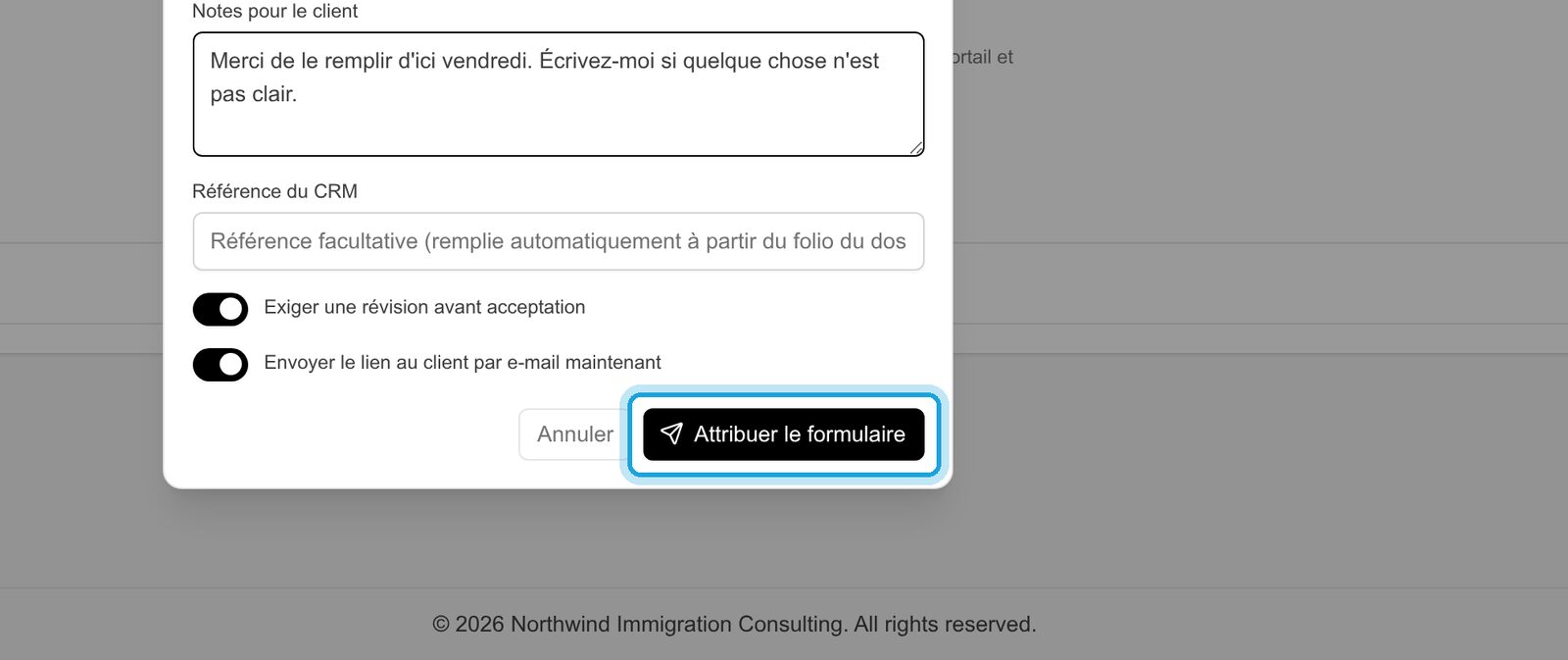 4. L'envoyer