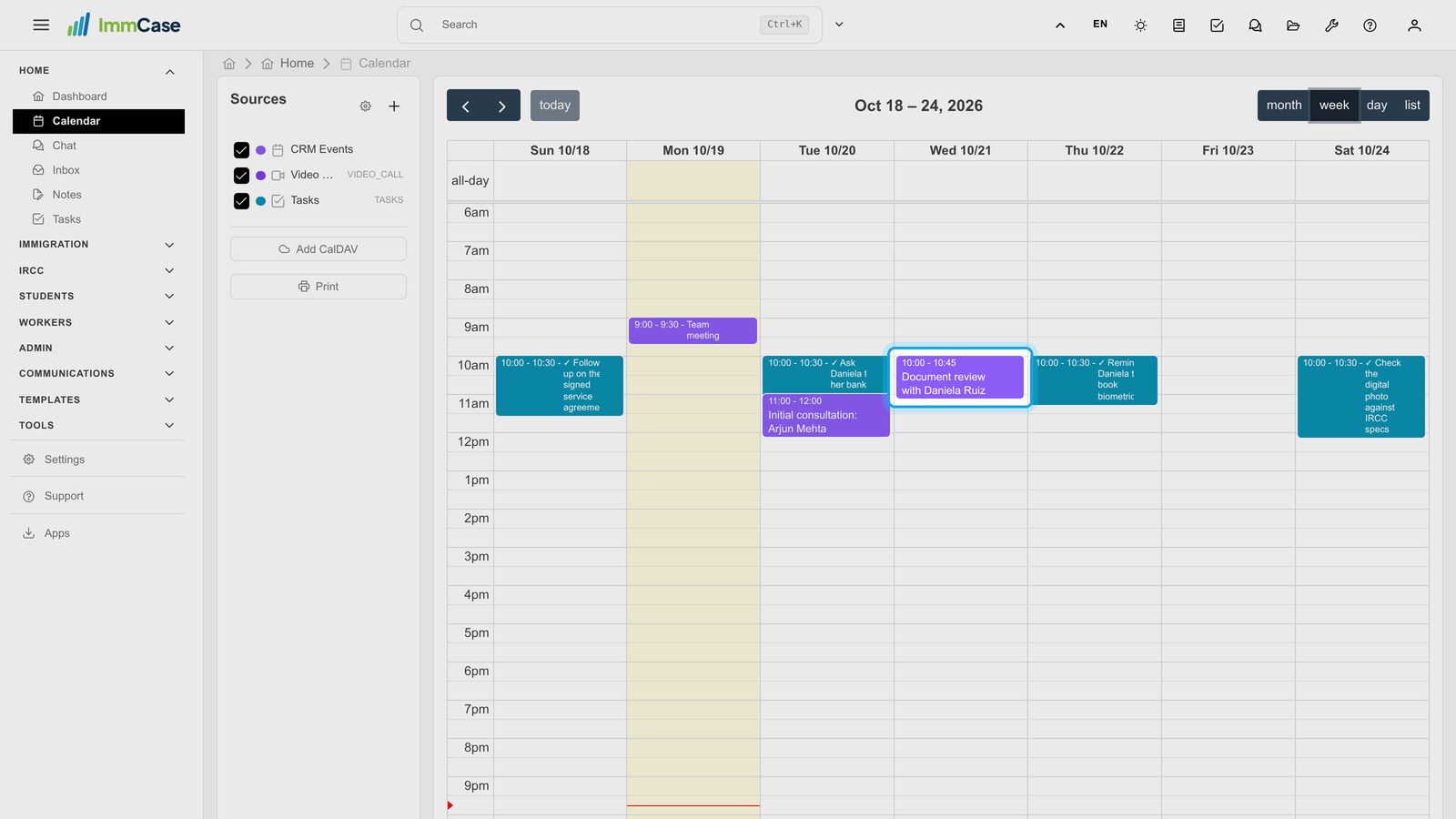 10. The week at a glance