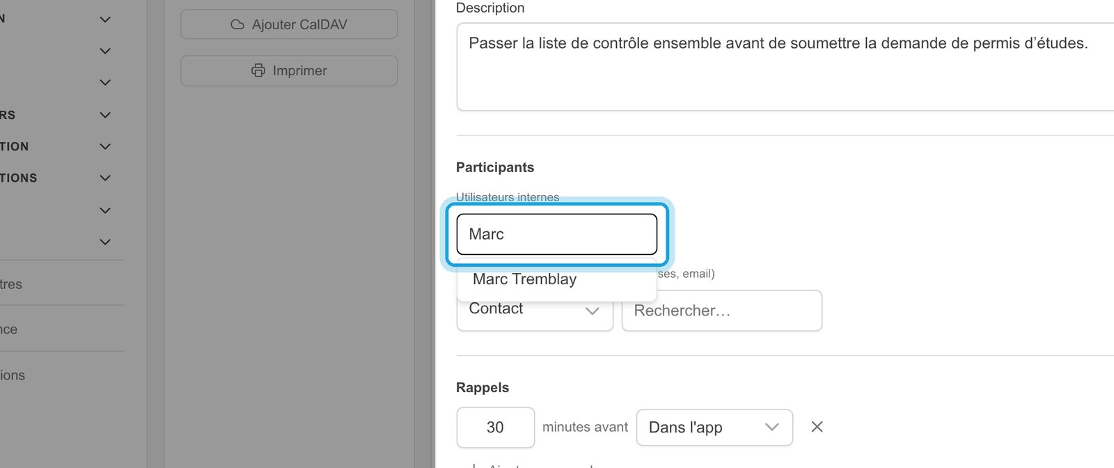 6. Inviter un collègue