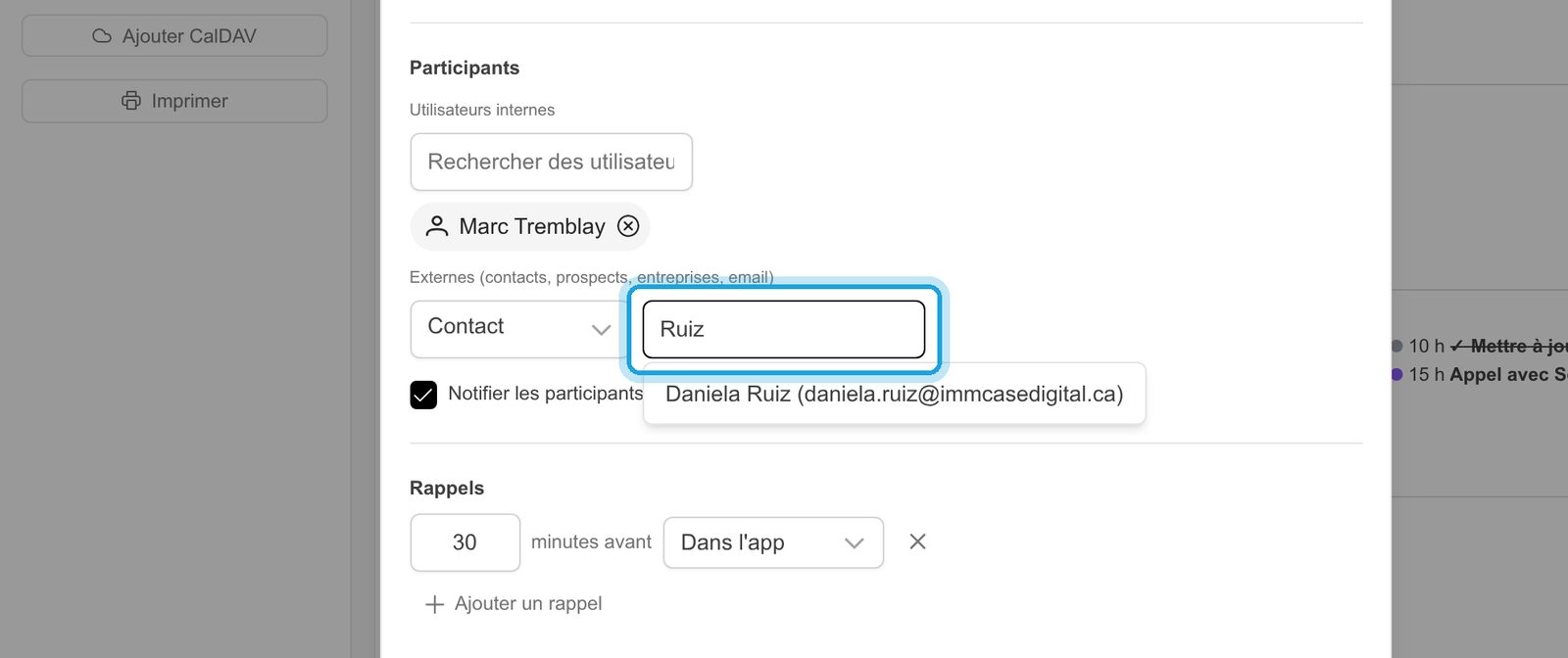 7. Inviter le client