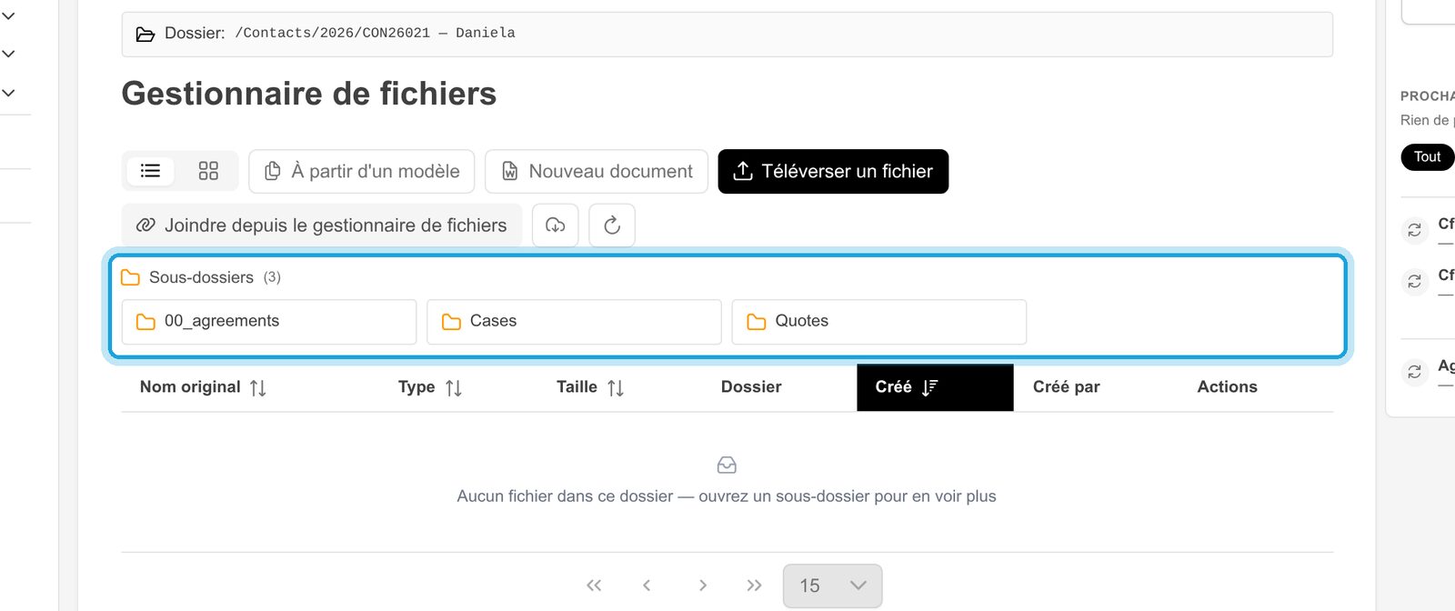 2. Des dossiers prêts