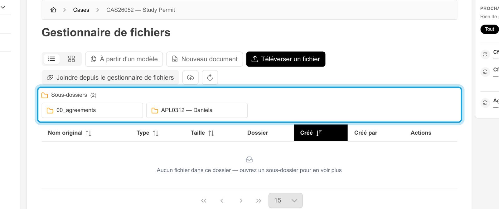 6. Chaque dossier a le sien