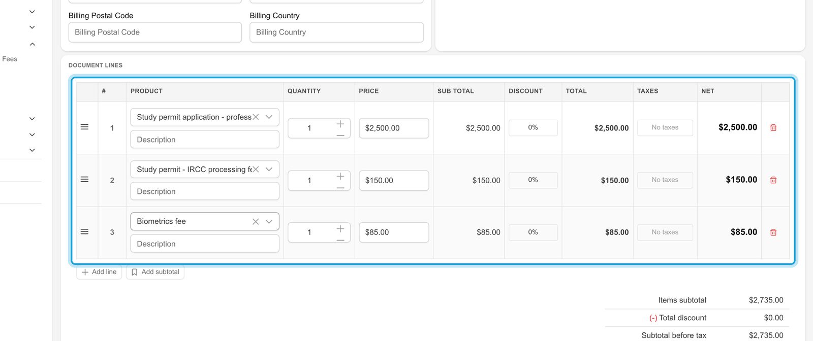 6. Your services and fees