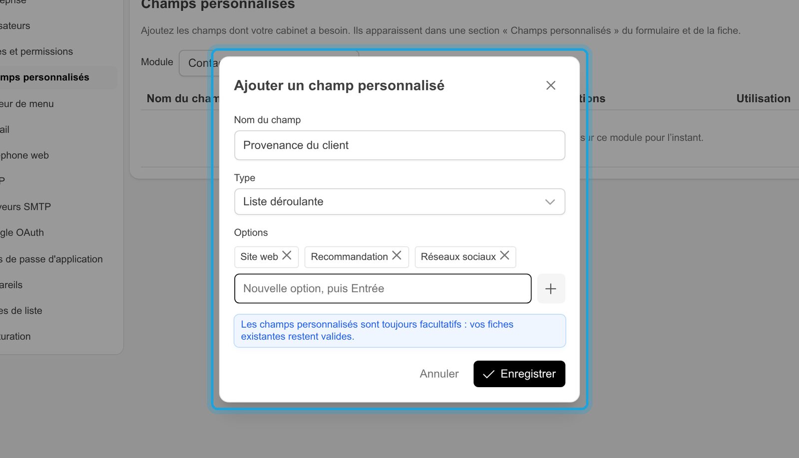 3. Le nommer et choisir son type