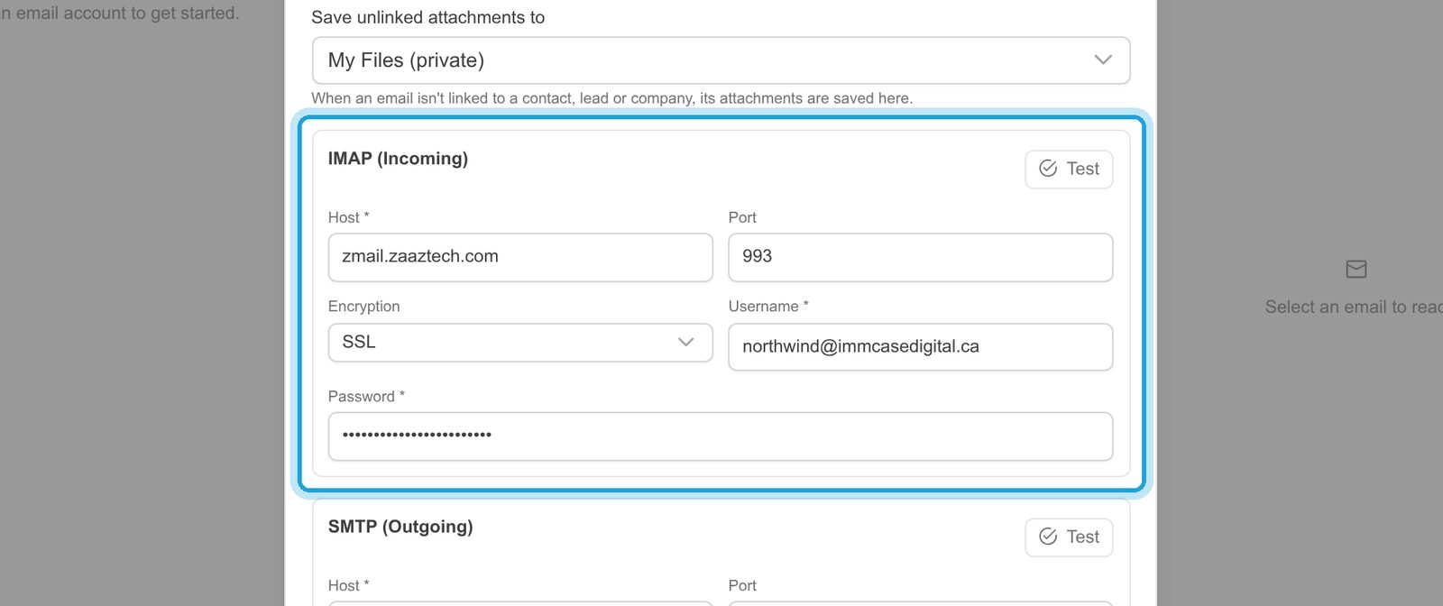 3. Incoming mail