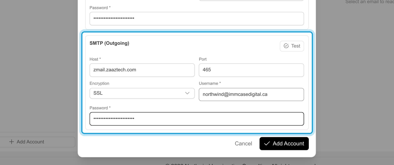 4. Outgoing mail