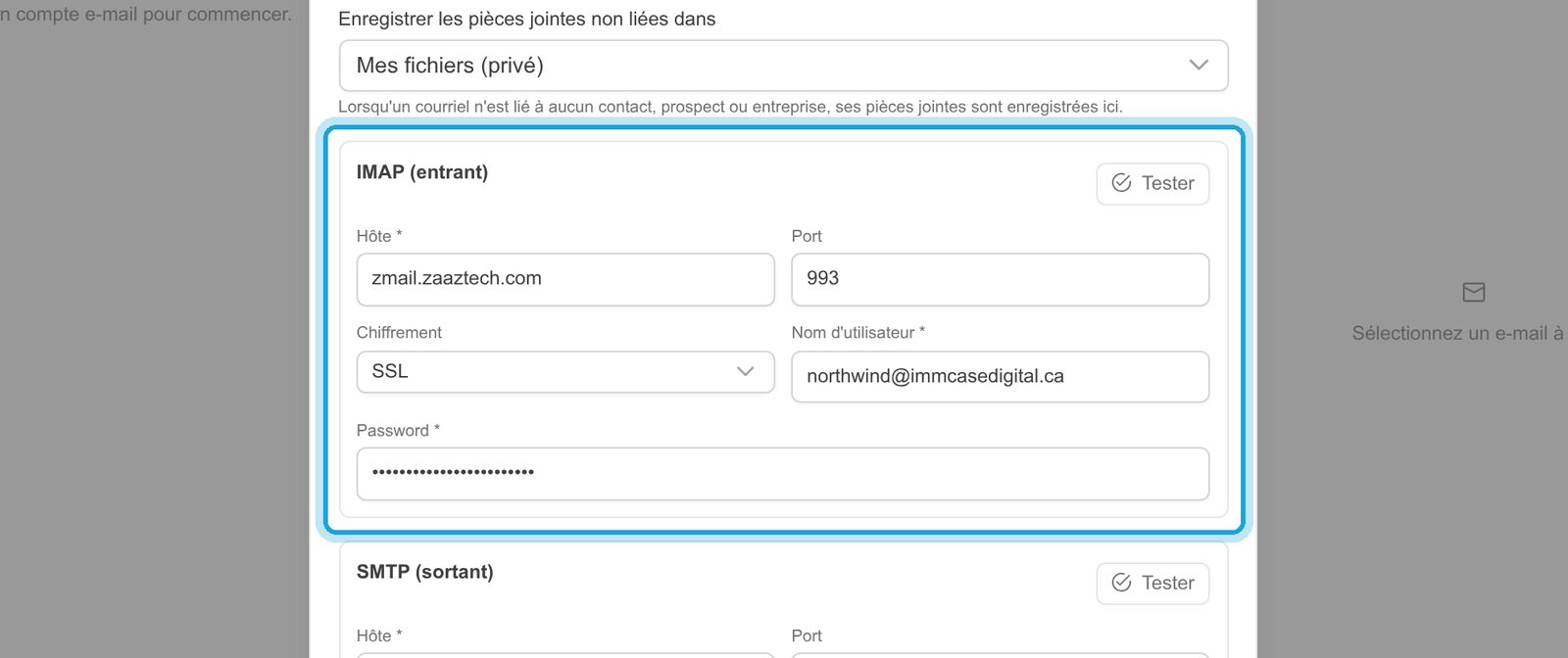 3. Courrier entrant