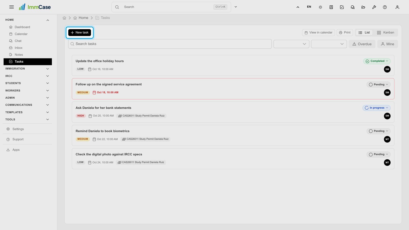3. New task